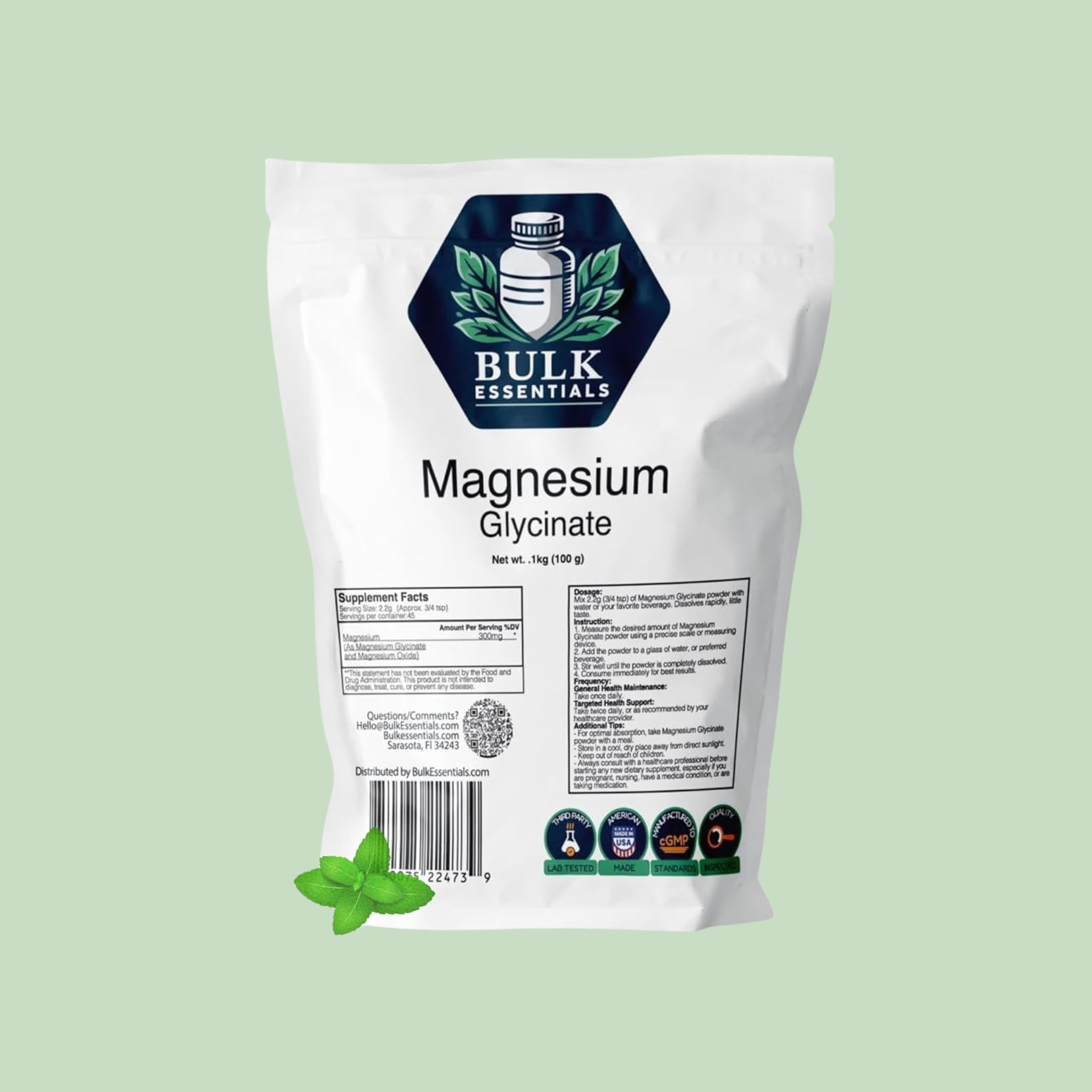 Magnesium Glycinate Powder Supplement